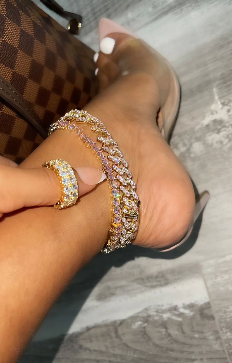9MM CHUNKY CUBAN LINK ANKLET(Ready to Ship)