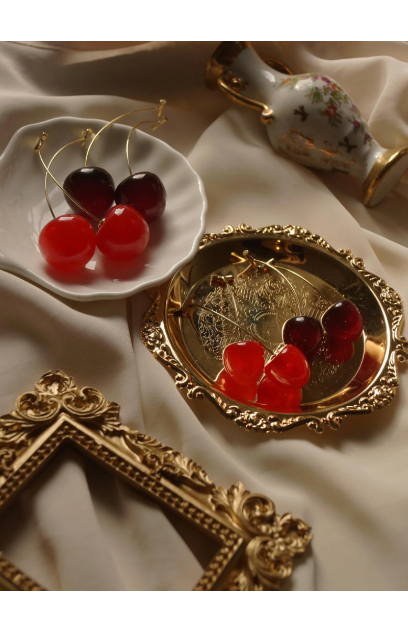 LUXIIVA® CHERRY EARRINGS(Ready to Ship)