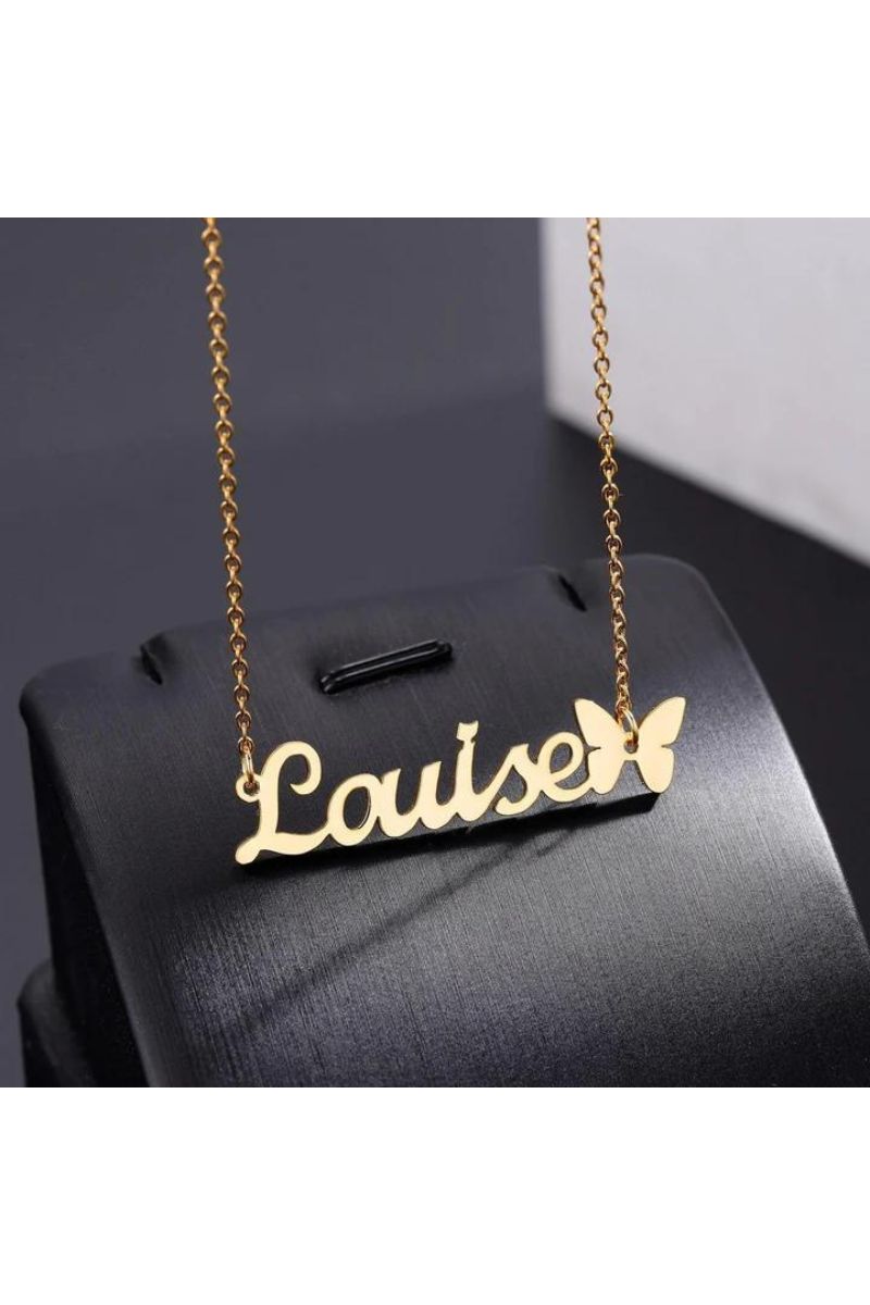 LUXIIVA® LOUISE BUTTERFLY NAME NECKLACE