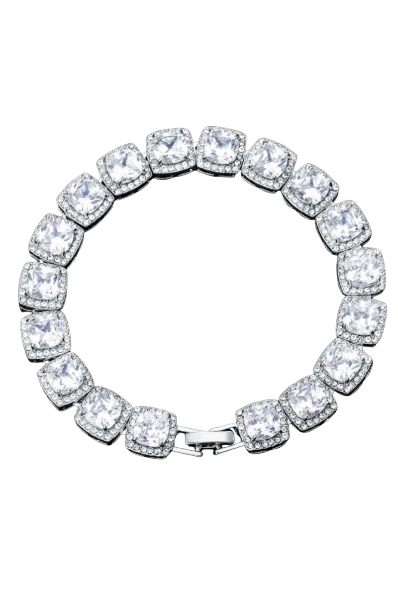 LUXIIVA® ELLA 9MM CLUSTERED TENNIS BRACELET(Ready to Ship)