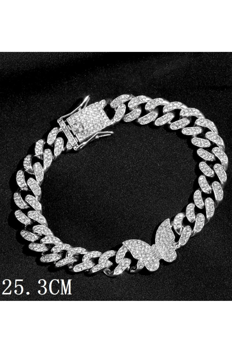LUXURY ICED-OUT ANKLET WITH BUTTERFLIES(Ready to Ship)