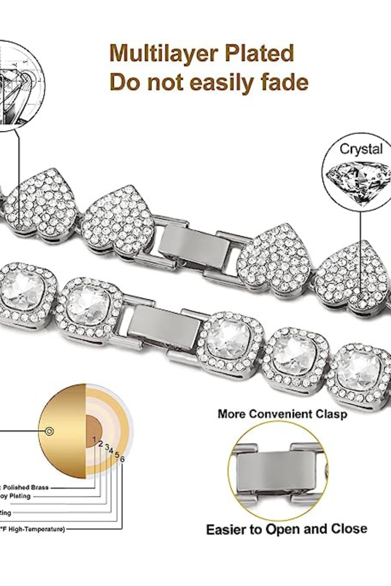 LUXIIVA® 2 PCS SANDY TENNIS NECKLACE SET(Ready to Ship)-$14/Count