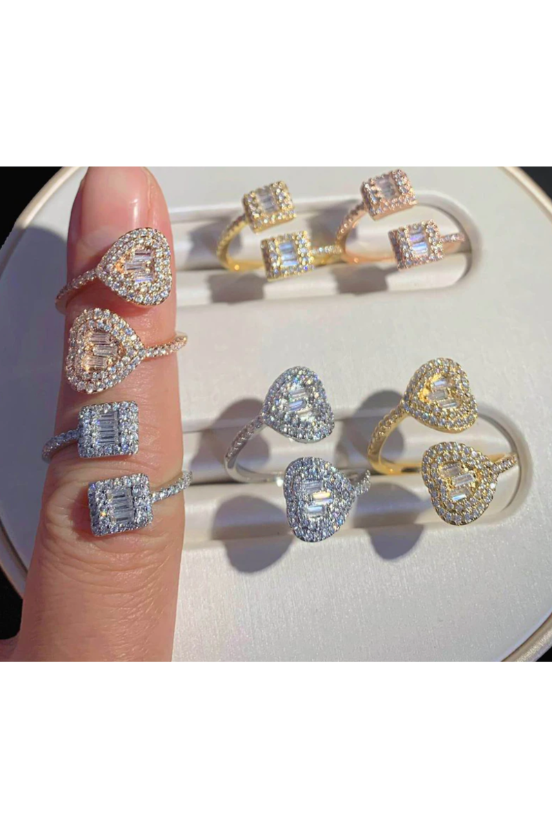 LUXIIVA® DEBBY HEARTSPARK RING- THIN(Ready to Ship)