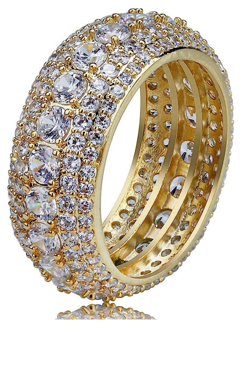 LUXIIVA Vivian Eternity Ring - side angle highlighting ring design