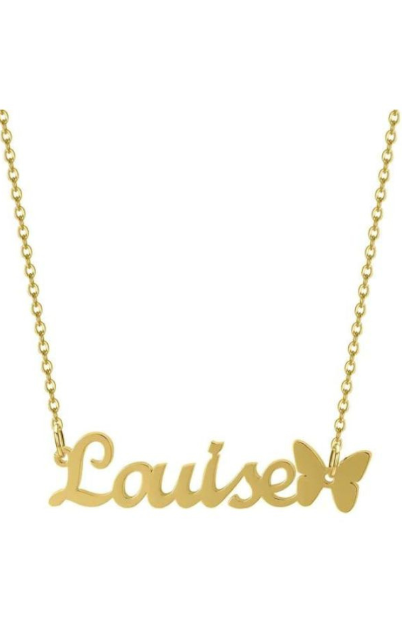 LUXIIVA® LOUISE BUTTERFLY NAME NECKLACE