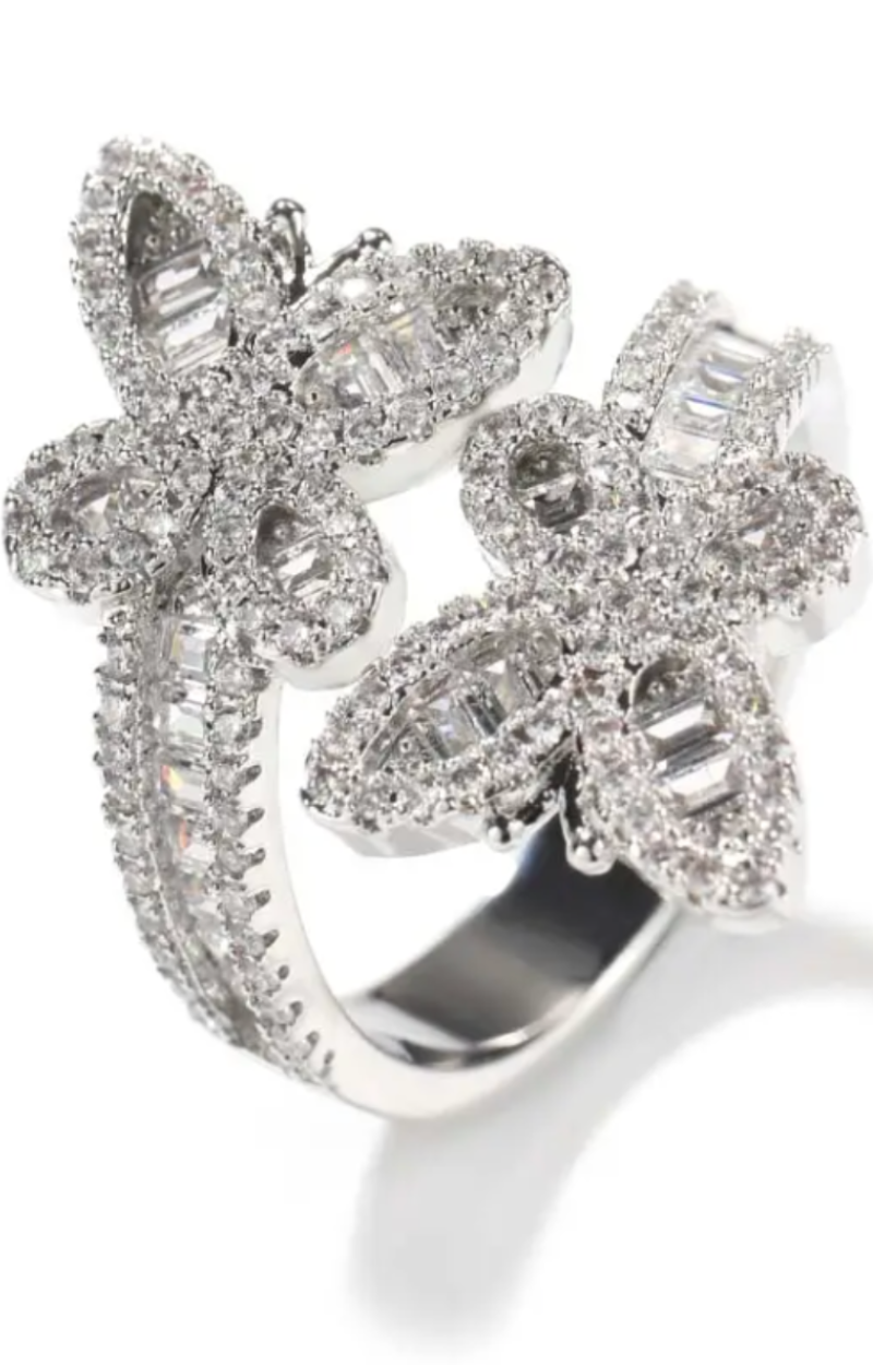 EMMA BUTTERFLY BAGUETTE RING(Ready to Ship)