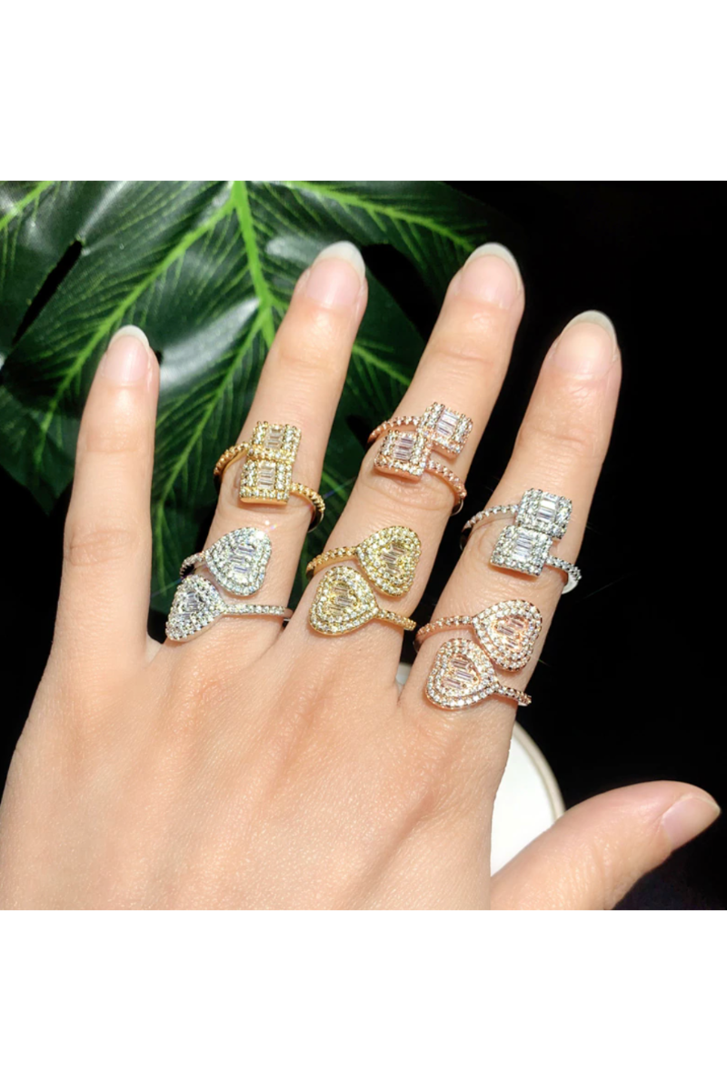 LUXIIVA® DEBBY HEARTSPARK RING- THIN(Ready to Ship)