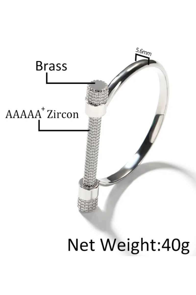 LUXIIVA® NELLY SCREW DIAMOND BRACELET (Ready to Ship)