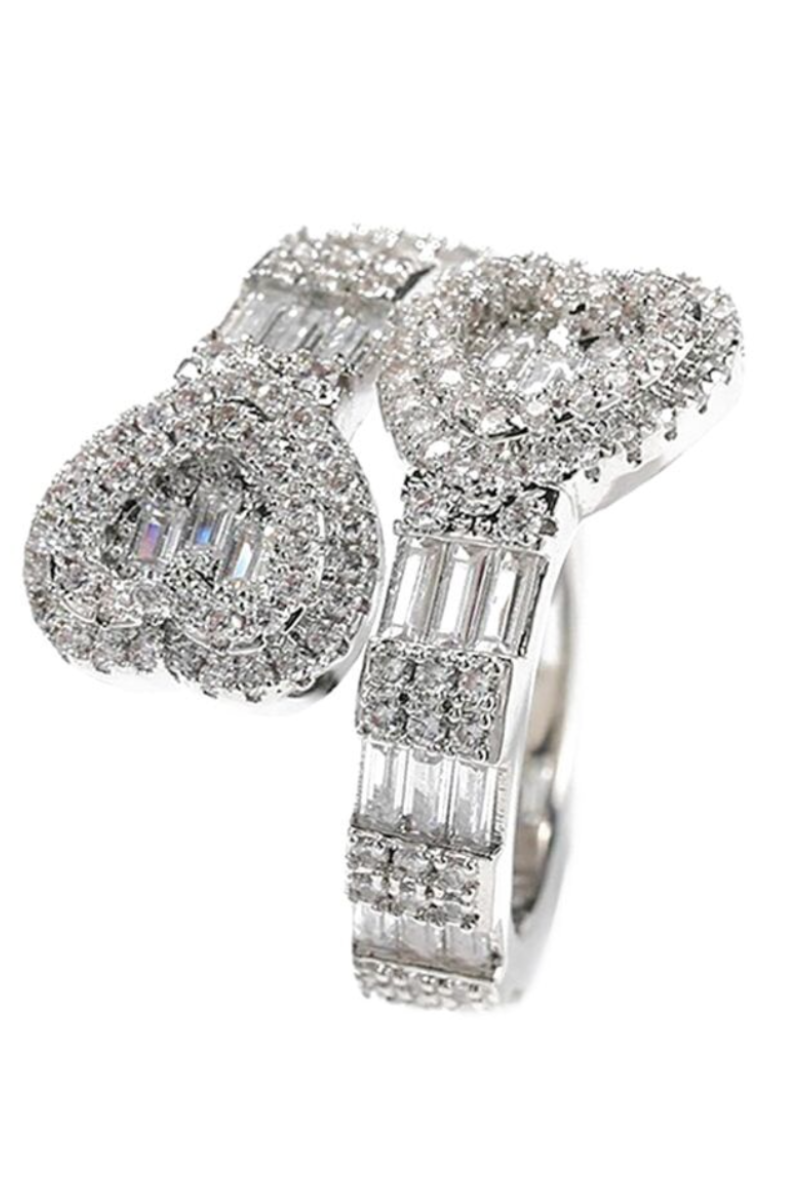 SANDRA ICED OUT HEART JEWELRY SET (Ready to Ship)