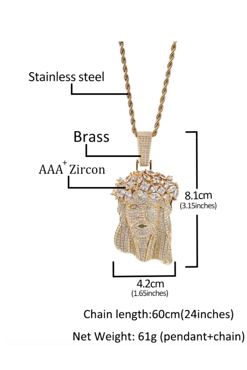 LUXIIVA® BIG JESUS PENDANT - ICED OUT(Ready to Ship)