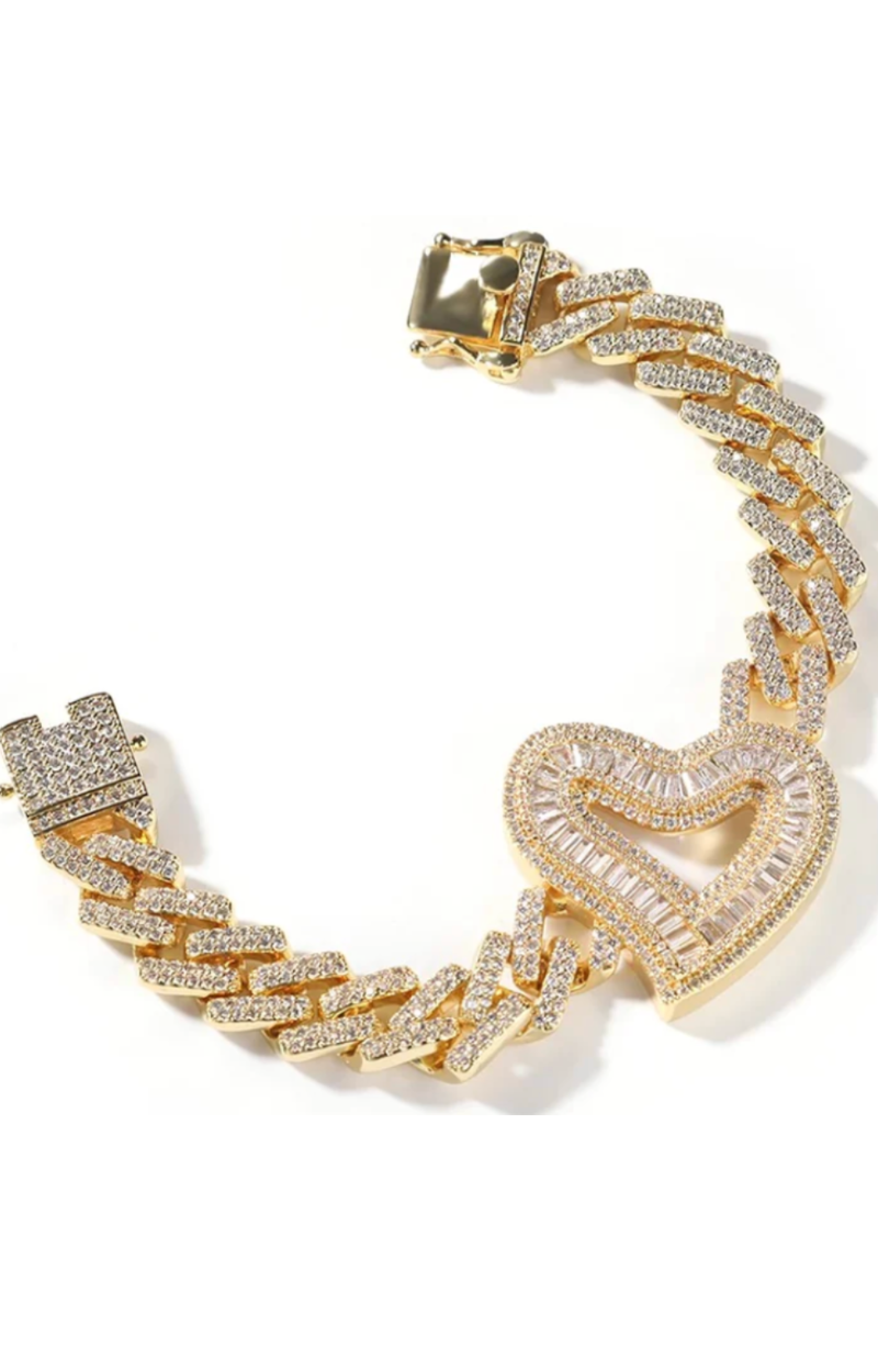 LUXIIVA® ZIRCONIA PRETTY HEART BRACELET(Ready to Ship)