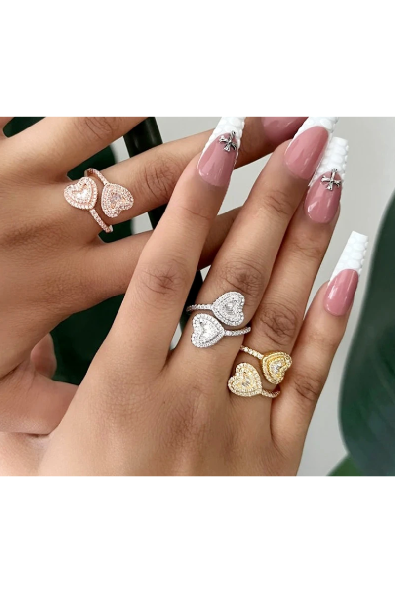 LUXIIVA® DEBBY HEARTSPARK RING- THIN(Ready to Ship)
