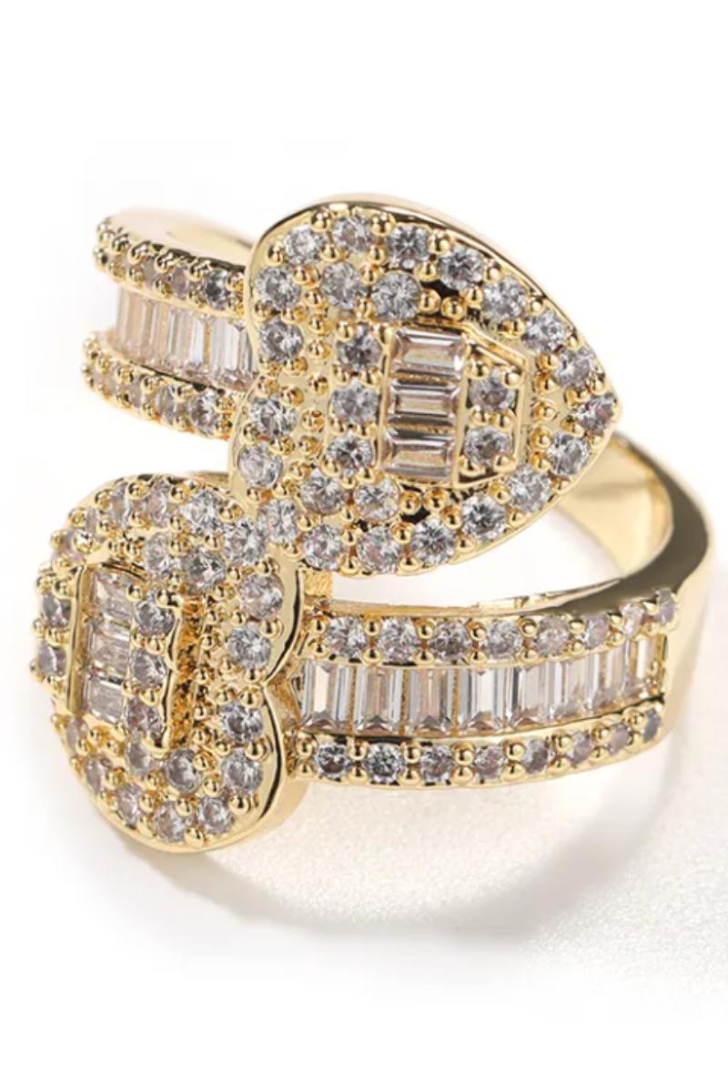 DOUBLE HEARTS RING(Ready to Ship)