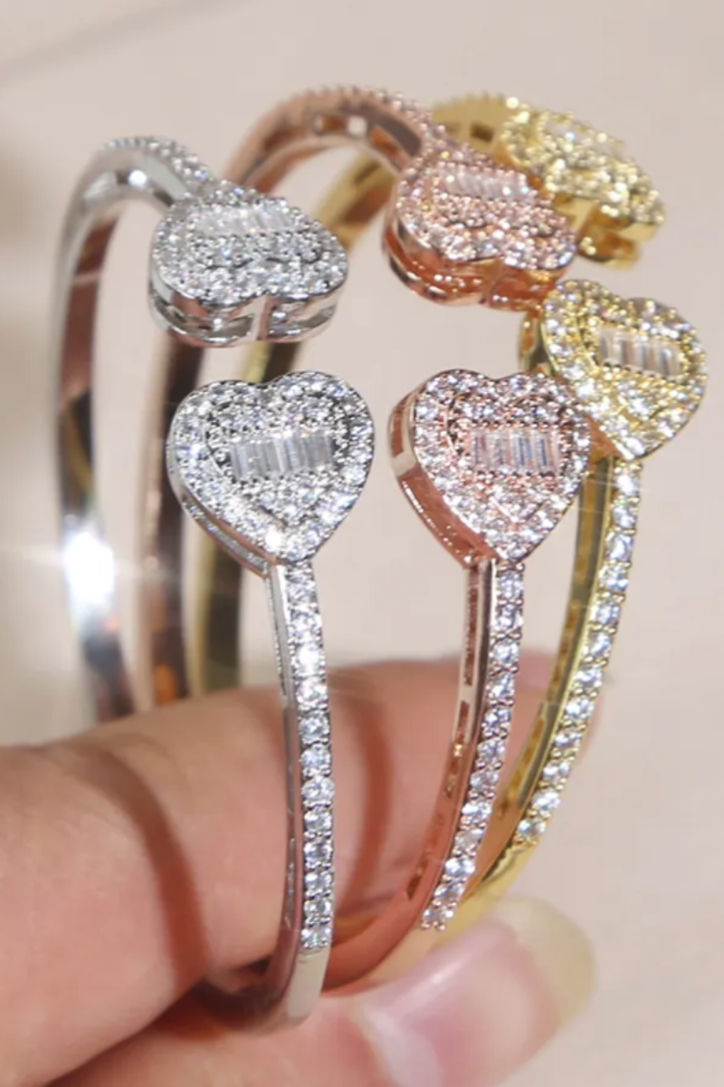 LUXIIVA® OPEN HEART BANGLE (Ready to Ship)
