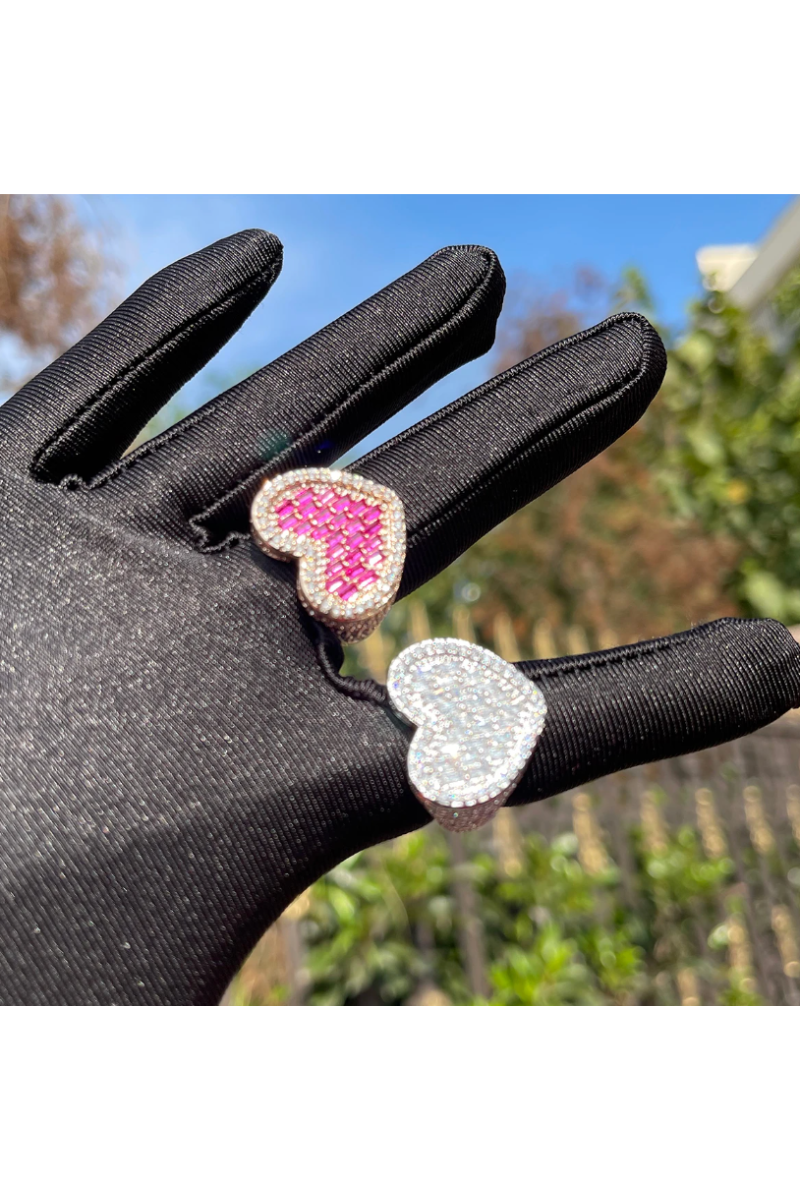 LUXIIVA® FINA HEART CZ RING- PINK(Ready to Ship)