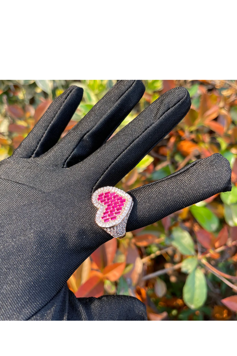 LUXIIVA® FINA HEART CZ RING- PINK(Ready to Ship)