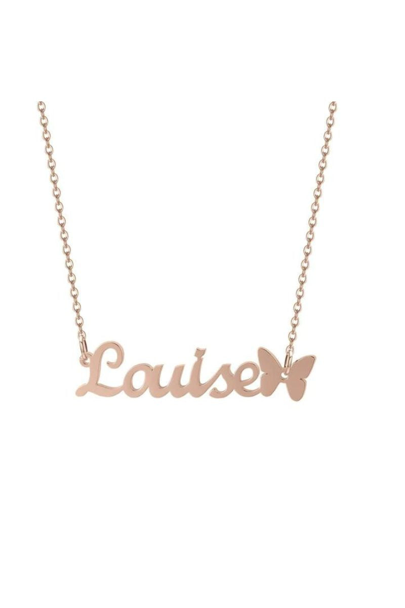 LUXIIVA® LOUISE BUTTERFLY NAME NECKLACE