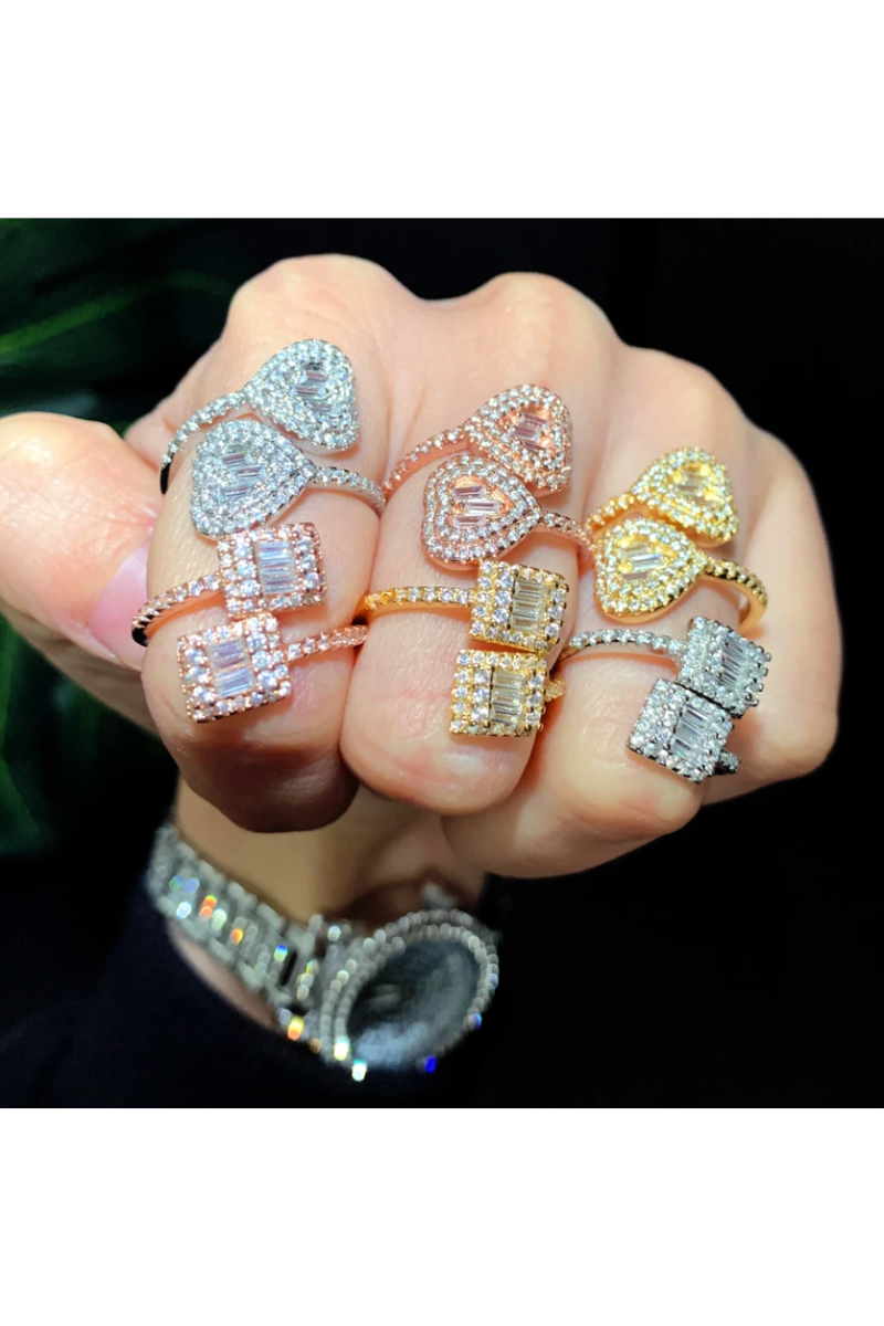 LUXIIVA® DEBBY HEARTSPARK RING- THIN(Ready to Ship)