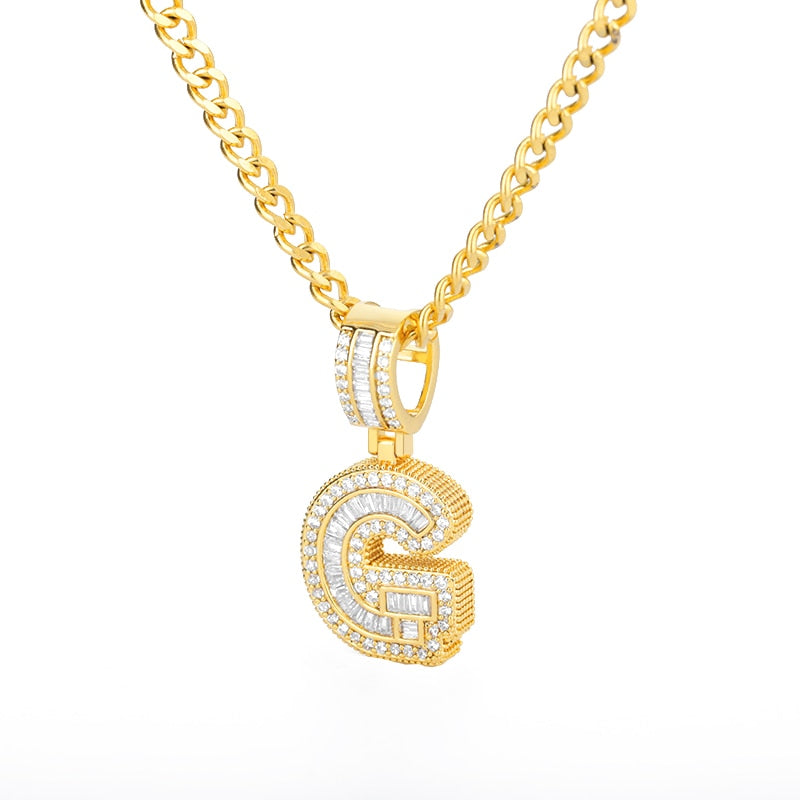LUXIIVA® BUBBLE BLING INITIAL NECKLACE (Ready to Ship)