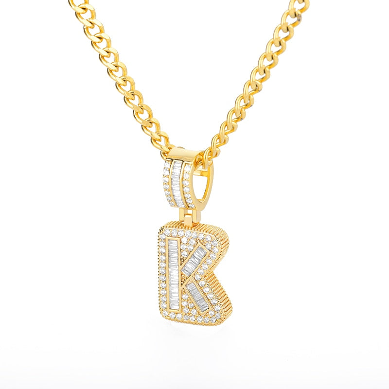 LUXIIVA® BUBBLE BLING INITIAL NECKLACE (Ready to Ship)