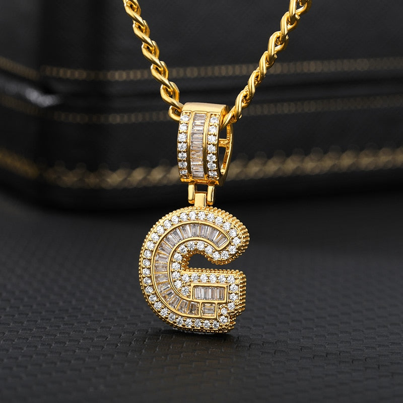 LUXIIVA® BUBBLE BLING INITIAL NECKLACE (Ready to Ship)