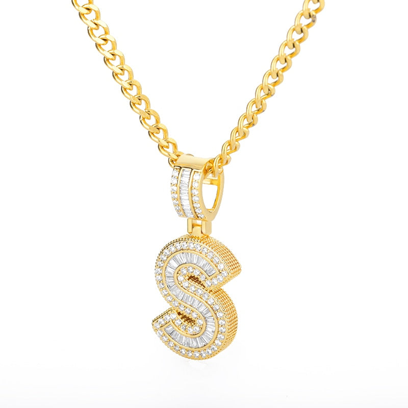 LUXIIVA® BUBBLE BLING INITIAL NECKLACE (Ready to Ship)