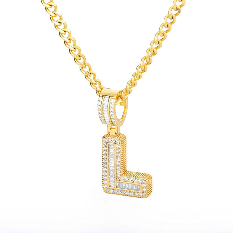 LUXIIVA® BUBBLE BLING INITIAL NECKLACE (Ready to Ship)