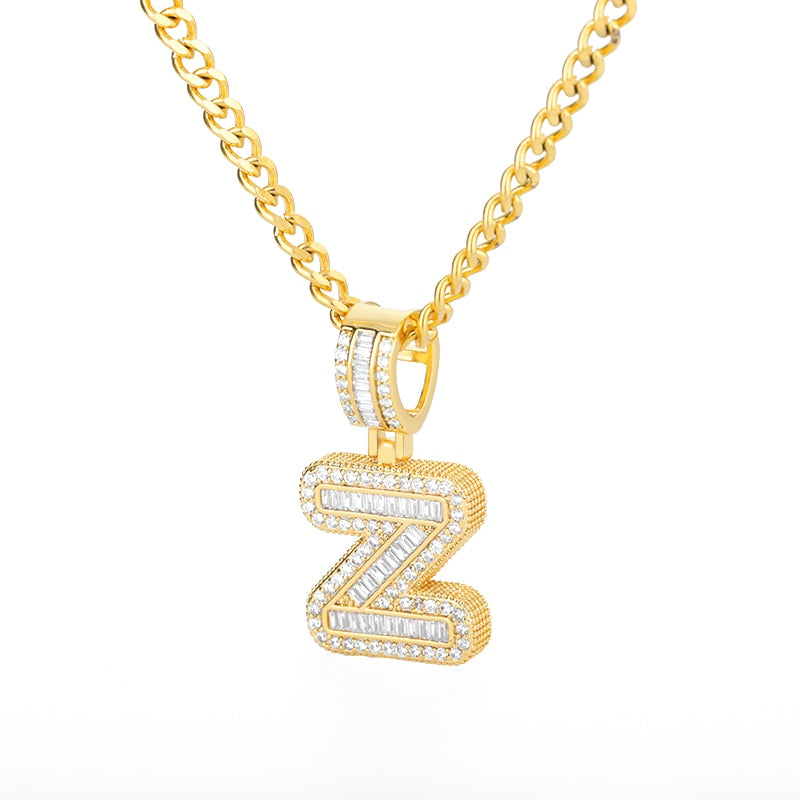 LUXIIVA® BUBBLE BLING INITIAL NECKLACE (Ready to Ship)