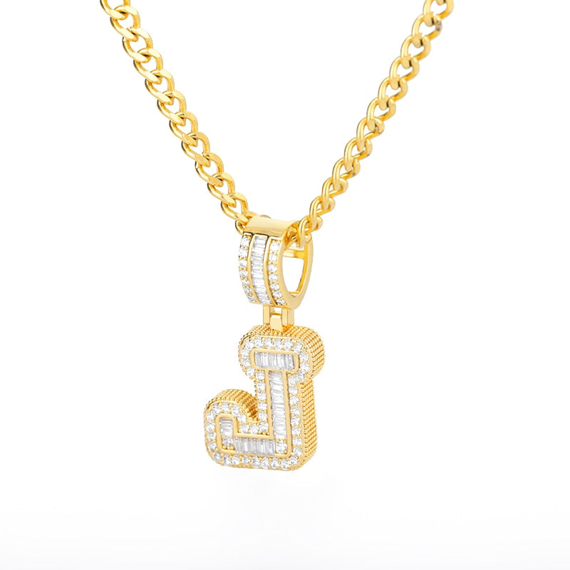 LUXIIVA® BUBBLE BLING INITIAL NECKLACE (Ready to Ship)