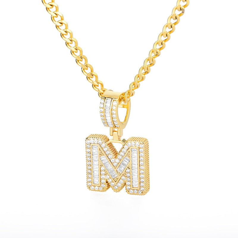 LUXIIVA® BUBBLE BLING INITIAL NECKLACE (Ready to Ship)