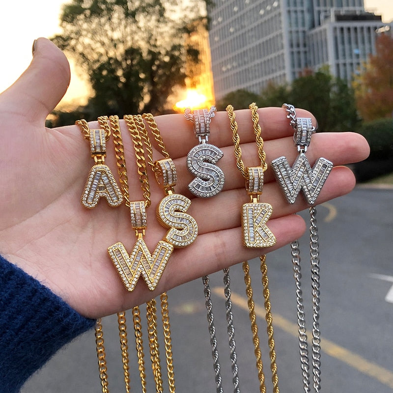 LUXIIVA® BUBBLE BLING INITIAL NECKLACE (Ready to Ship)