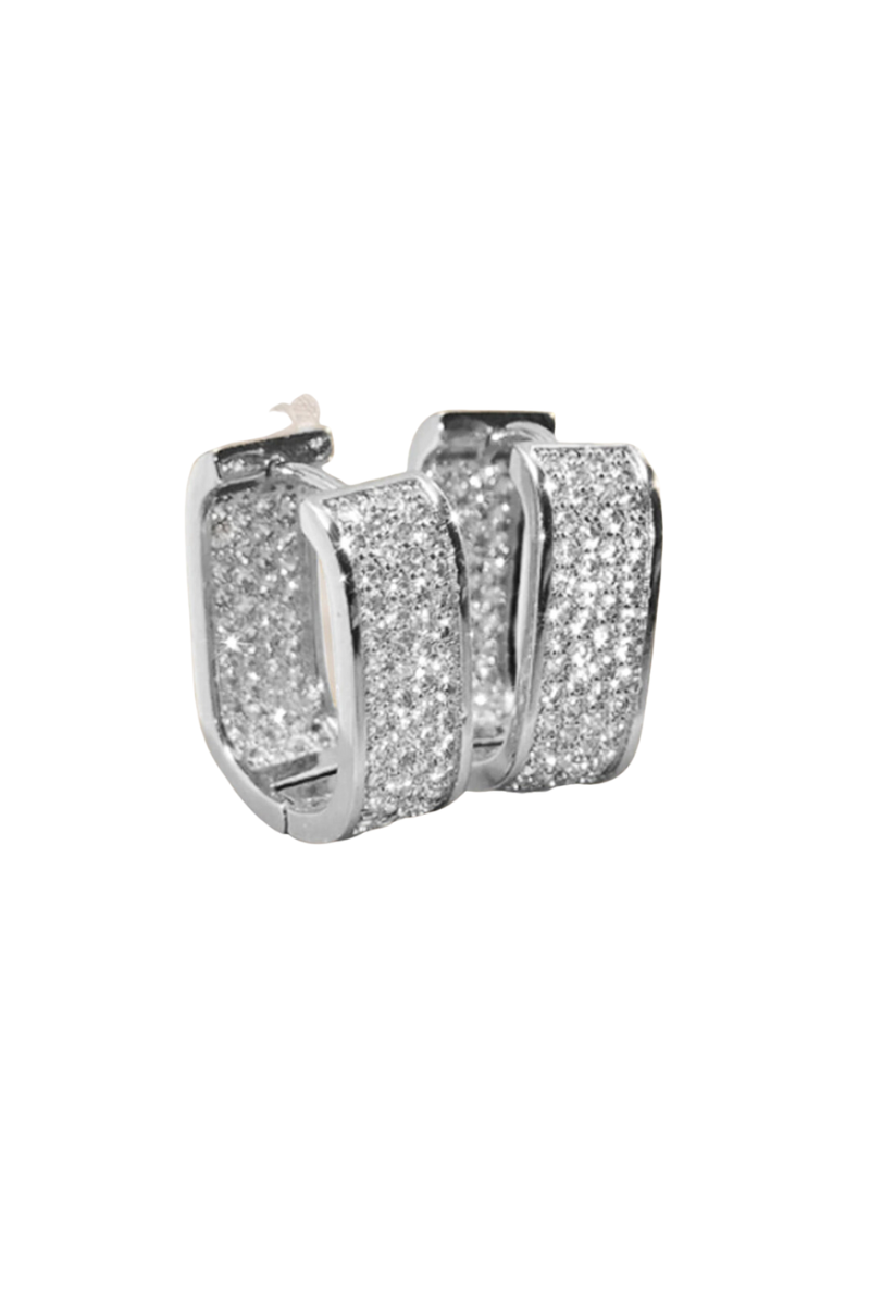 LUXIIVA® TAMMY CZ HOOP EARRINGS(Ready to Ship)