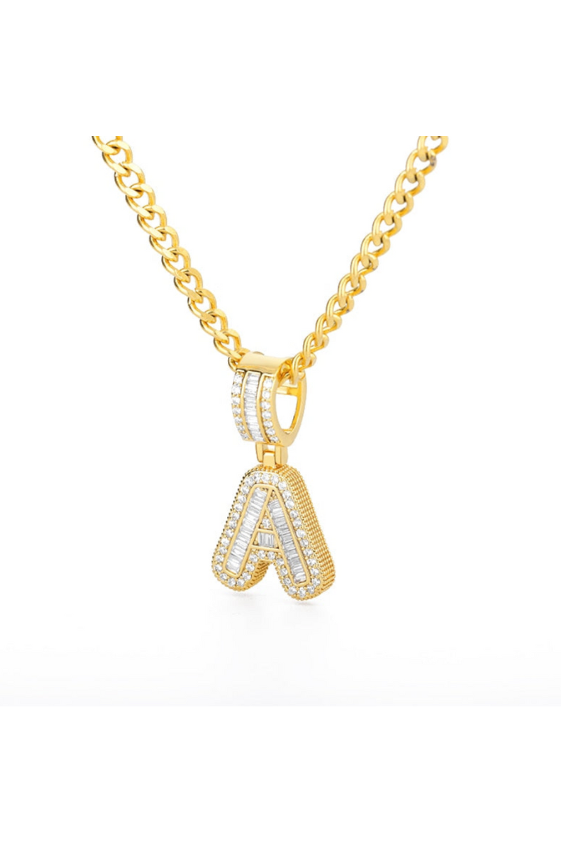 LUXIIVA® BUBBLE BLING INITIAL NECKLACE (Ready to Ship)