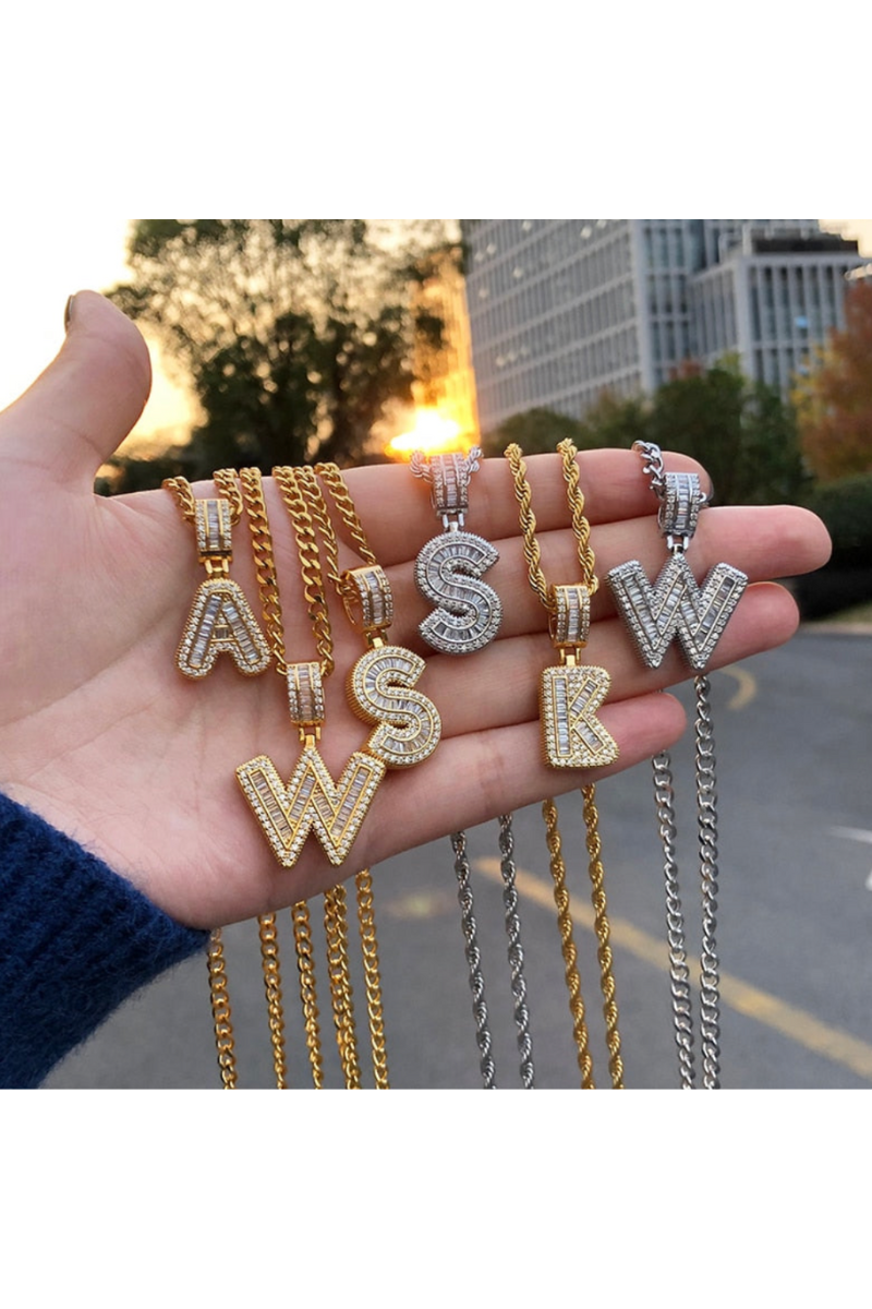 LUXIIVA® BUBBLE BLING INITIAL NECKLACE (Ready to Ship)