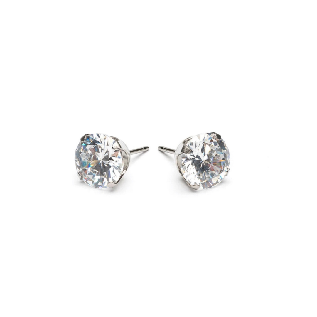 LUXIIVA® 4 PAIRS 316L STAINLESS STEEL CZ SET 5-8mm(Ready to Ship)