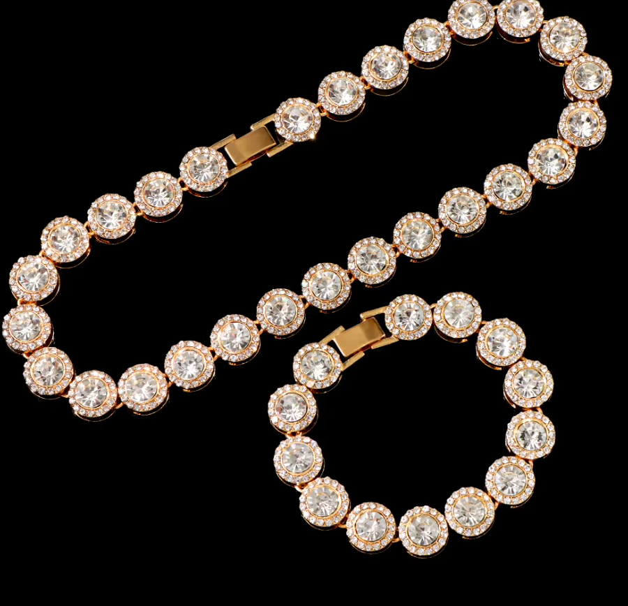 2 PCS TATIANA TENNIS NECKLACE & BRACELET SET(Ready to Ship)