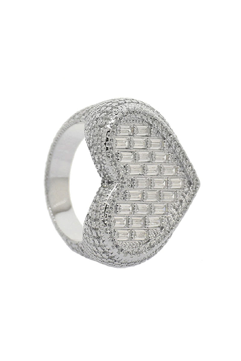 FINA  HEART CZ RING(Ready to Ship)