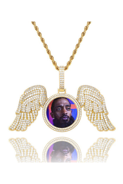 ANGEL POWER-WINGS CUSTOM PHOTO NECKLACE