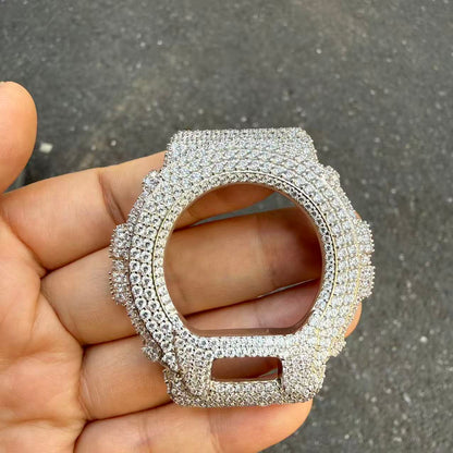 LUXIIVA® Moissanite Iced-Out Bezel — fits Casio DW-6900