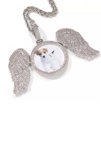 ANGEL POWER-WINGS CUSTOM PHOTO NECKLACE