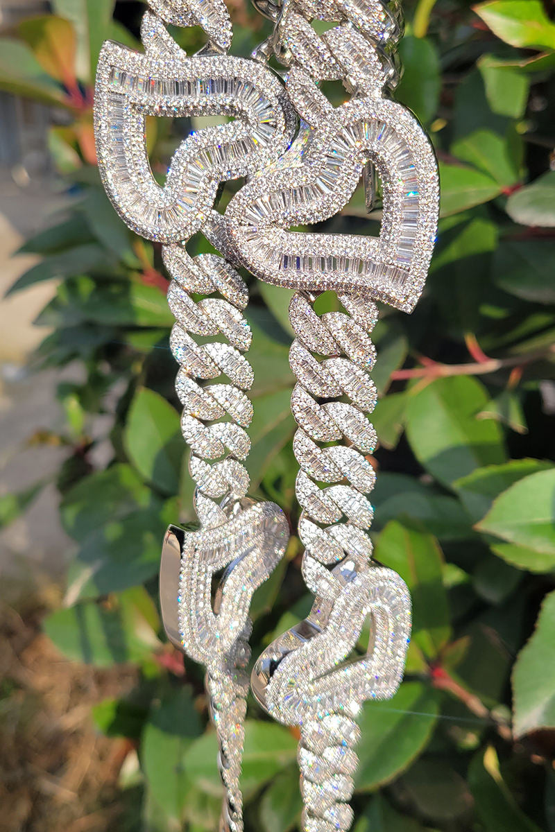 LUXIIVA® ZAZA TRIO  HEARTS NECKLACE(Ready to Ship)