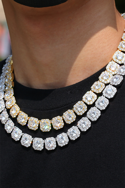 LUXIIVA®  HIP HOP TENNIS ZIRCON ROCK NECKLACE (Ready to Ship)
