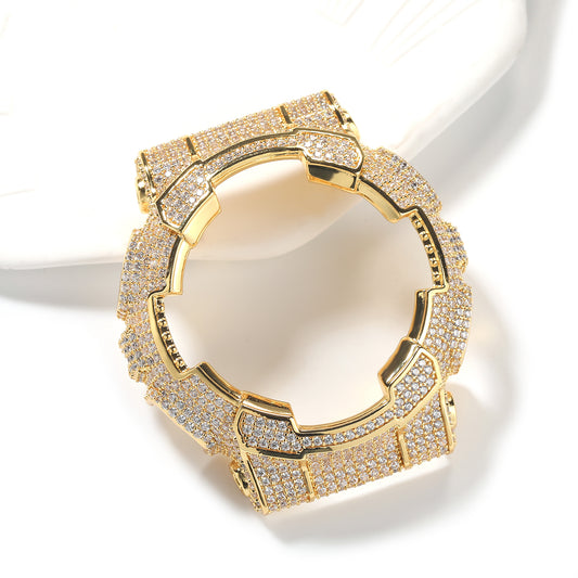 LUXIIVA® Moissanite Iced-Out Bezel — fits Casio G-SHOCK GA-110