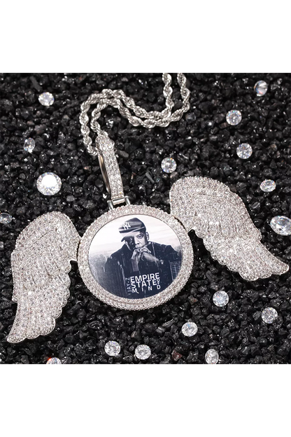 ANGEL POWER-WINGS CUSTOM PHOTO NECKLACE