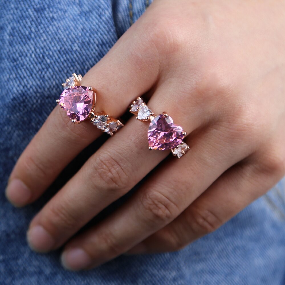 JENNIFER HEART CZ RINGS(Ready to Ship)