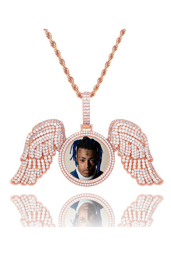 ANGEL POWER-WINGS CUSTOM PHOTO NECKLACE