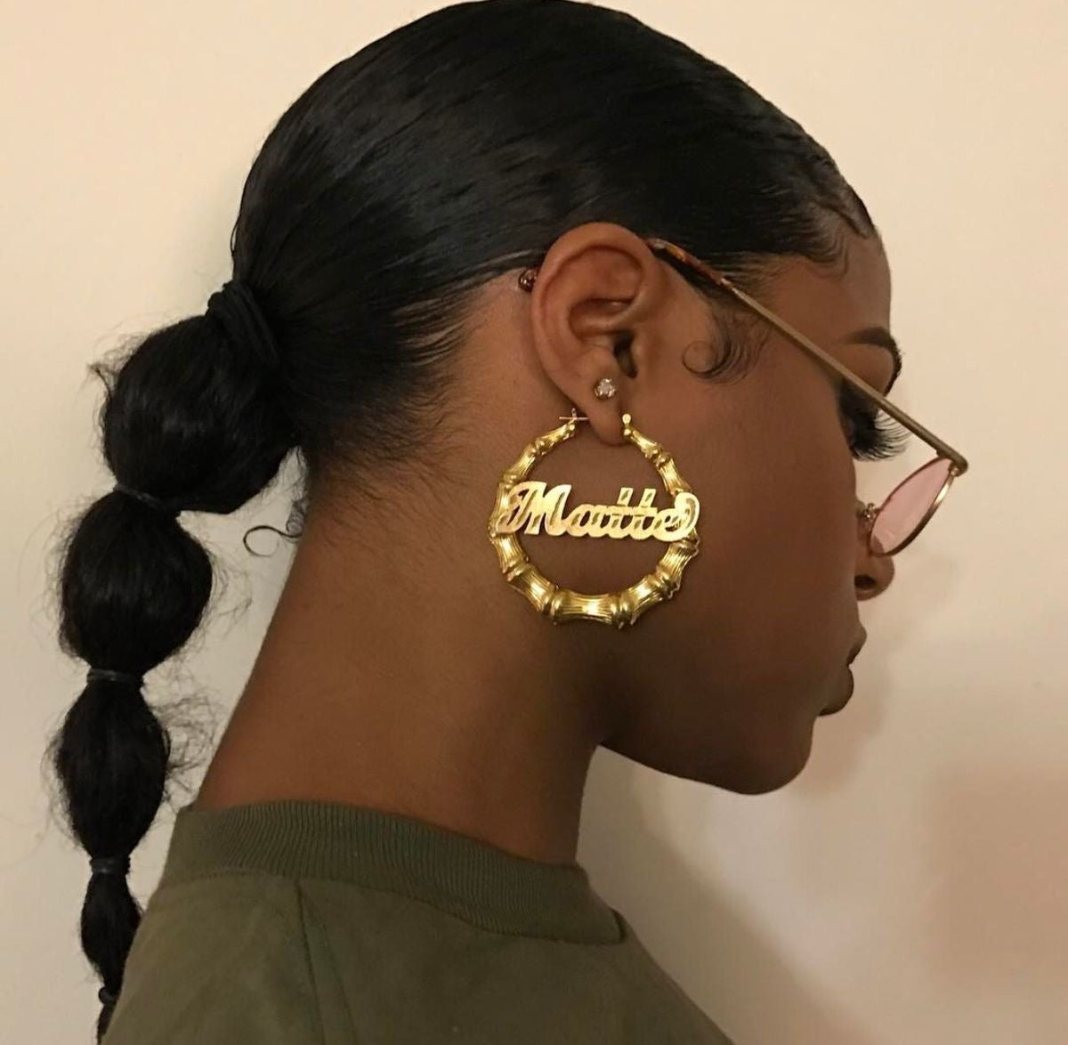 BAMBOO HOOPS EARRINGS