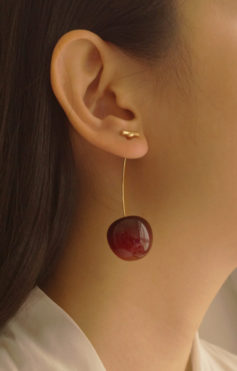 LUXIIVA® CHERRY EARRINGS(Ready to Ship)