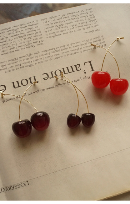 LUXIIVA® CHERRY EARRINGS(Ready to Ship)