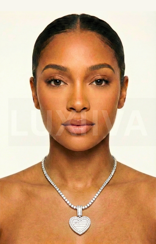 LUXIIVA® LOCKET HEART CUSTOM PICTURE PENDANT